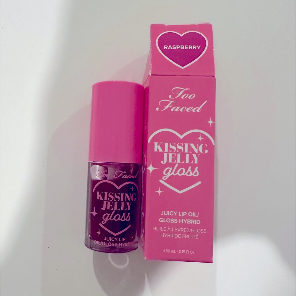 ✨NEW✨Too Faced Kissing Jelly Gloss Juicy Lip Oil - Raspberry Pink